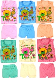 Fly Step Baby Boys & Baby Girls Casual T-shirt Shorts