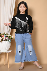 NiceNisaFashion Girls Party(Festive) Top Jeans