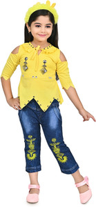 Rayhanfashion Girls Casual Top Jeans