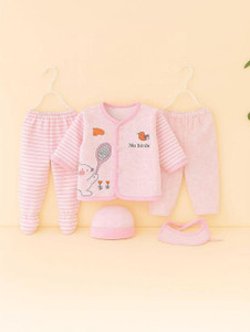 KIDS PARYANIS Baby Boys & Baby Girls Casual T-shirt Pyjama, Bib, Bootie, Cap
