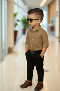 Nelkar Boys Casual Shirt Track Pants
