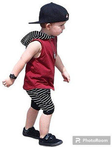 HK World Baby Boys & Baby Girls Casual T-shirt Capri
