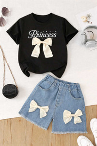 BULBULDRESSES Girls Party(Festive) T-shirt Shorts