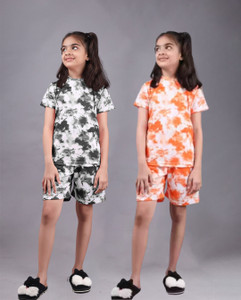 FEBVIBE Girls Casual T-shirt Shorts