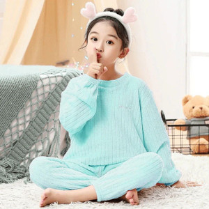 Lugo Kids Nightwear Boys & Girls Self Design Fleece Blend