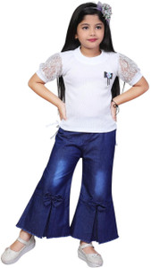 FAYEZFASHION Girls Party(Festive) Jeans Top