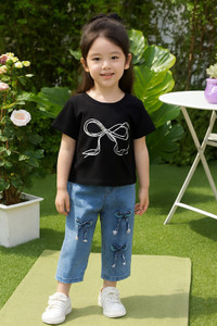 I Naina Dresses Girls Party(Festive) Top Jeans