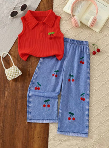 Complete Outfits Girls Casual Top Jeans
