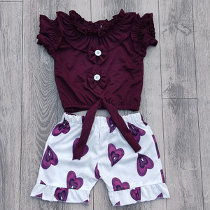 M F HUB Baby Girls Casual Top Shorts
