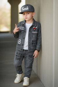 JILANI TRADERS Boys Casual Jacket Jeans, T-shirt