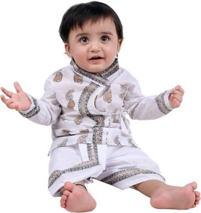 Siddhi Enterprises Baby Boys & Baby Girls Festive & Party Dhoti & Kurta Set