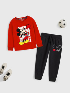 DISNEY BY MISS & CHIEF Boys & Girls Casual T-shirt Track Pants