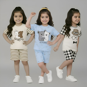 Cute N Tight Baby Girls Casual T-shirt Shorts