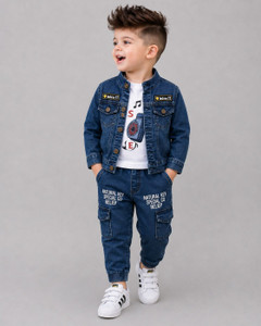 Shirazi Kids Boys Casual Jacket Jeans