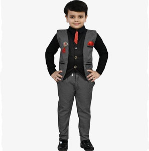 Paryushnam Boys Party(Festive) Waistcoat Shirt, Pant