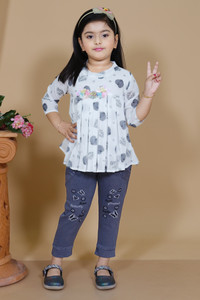 FgAliya Girls Party(Festive) Top Jeans