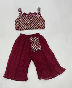 MK LASKAR FASHION Baby Girls Party(Festive) Dress Trouser