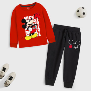 DISNEY BY MISS & CHIEF Boys & Girls Casual T-shirt Track Pants