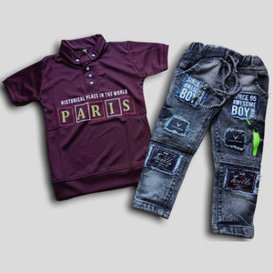 KidsCorner Boys Party(Festive) T-shirt Jeans