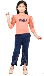 RQUEEN Girls Party(Festive) Top Jeans