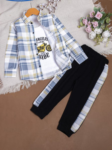 HIKUJ Boys Party(Festive) Shirt Track Pants