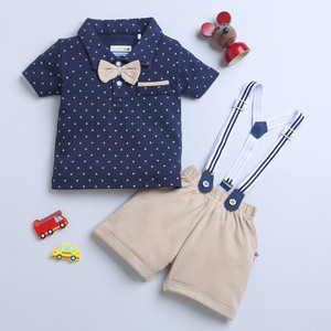 BUMZEE Boys Party(Festive) T-shirt Shorts, Suspenders