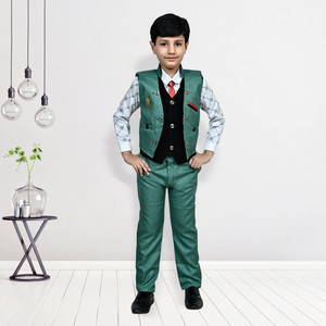 Lxri Boys Party(Festive) Shirt Pant, Waistcoat