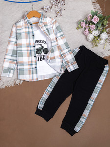 HIKUJ Boys Party(Festive) Shirt Track Pants