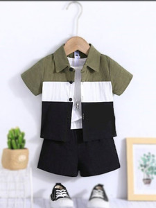 FASHION PLUSE POINT Boys Party(Festive) Shirt Shorts