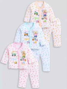 Kifayati Daam Baby Boys & Baby Girls Casual T-shirt Pyjama