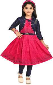HouseOfCommon Girls Party(Festive) Dress Jacket, Legging