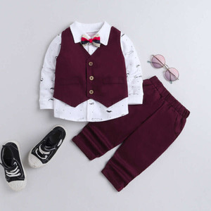 Kiyana Fashion Hub Baby Boys Party(Festive) Waistcoat Pant