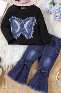 I Naina Dresses Girls Party(Festive) Jeans Top
