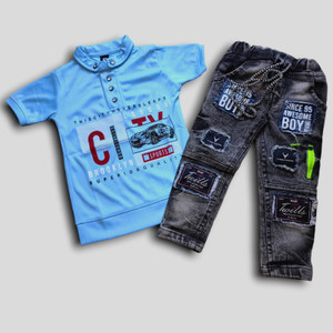 KidsCorner Boys Party(Festive) T-shirt Jeans
