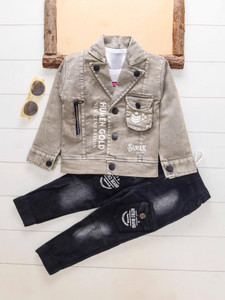 I G CREATION Boys & Girls Casual Jacket Jeans, T-shirt