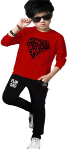 LILBITS Boys Casual T-shirt Track Pants