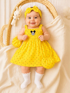 SHIFA COLLECTION Baby Girls Midi/Knee Length Festive/Wedding Dress