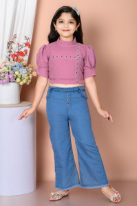 alvion Girls Party(Festive) Top Pant