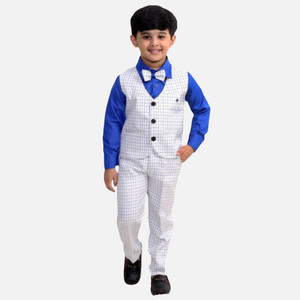 पर्युष्णम लड़के party(festive) शर्ट पैंट, वेस्टकोट, बो टाई, ड्रेस