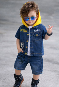 JILANI TRADERS Boys Casual Jacket Shorts, T-shirt