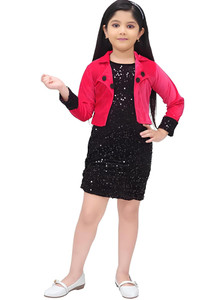 aahil fashion Girls Party(Festive) Dress Jacket