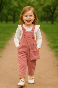 Ramiaaz Baby Girls Party(Festive) Top Dungaree