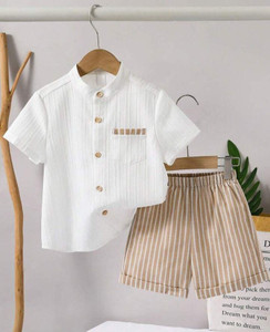 GREENLAND ECOSTRWZ Baby Boys Party(Festive) Shirt Shorts