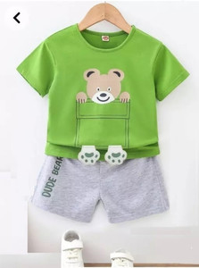 MUSNAHGARMENTS Baby Boys & Baby Girls Casual T-shirt Shorts