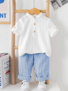 AADHYAFASHION Baby Boys Casual Shirt Trouser