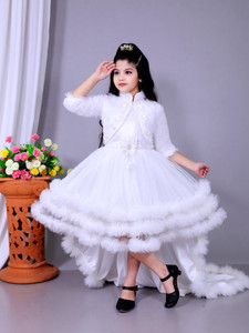 JhilikGarments Girls Below Knee Festive/Wedding Dress