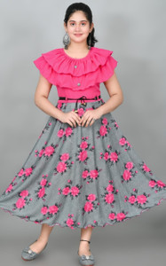 SFC FASHION Girls Calf Length Casual Dress