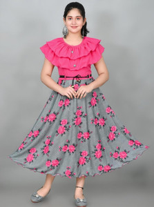 SFC FASHION Girls Calf Length Casual Dress
