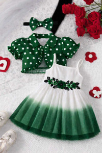 rubina fashion NA Baby Girls Midi/Knee Length Festive/Wedding Dress