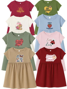 Ajima Shoppe Indi Baby Girls Above Knee Casual Dress